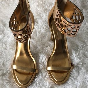 Gold Ankle Cuff Heel